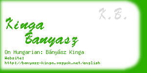 kinga banyasz business card